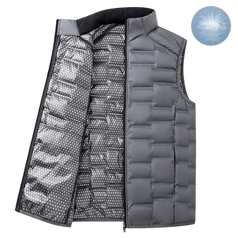 Down Vest Ultralight - Men Winter New White Duck Down