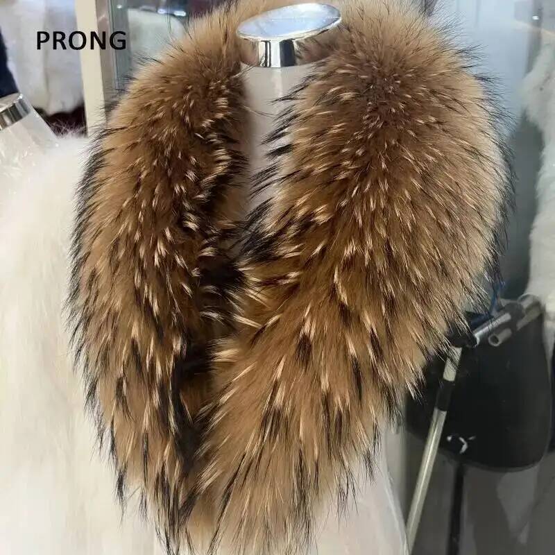 Winter Clothing Matching - Natural Raccoon Fur Collar Real Fur