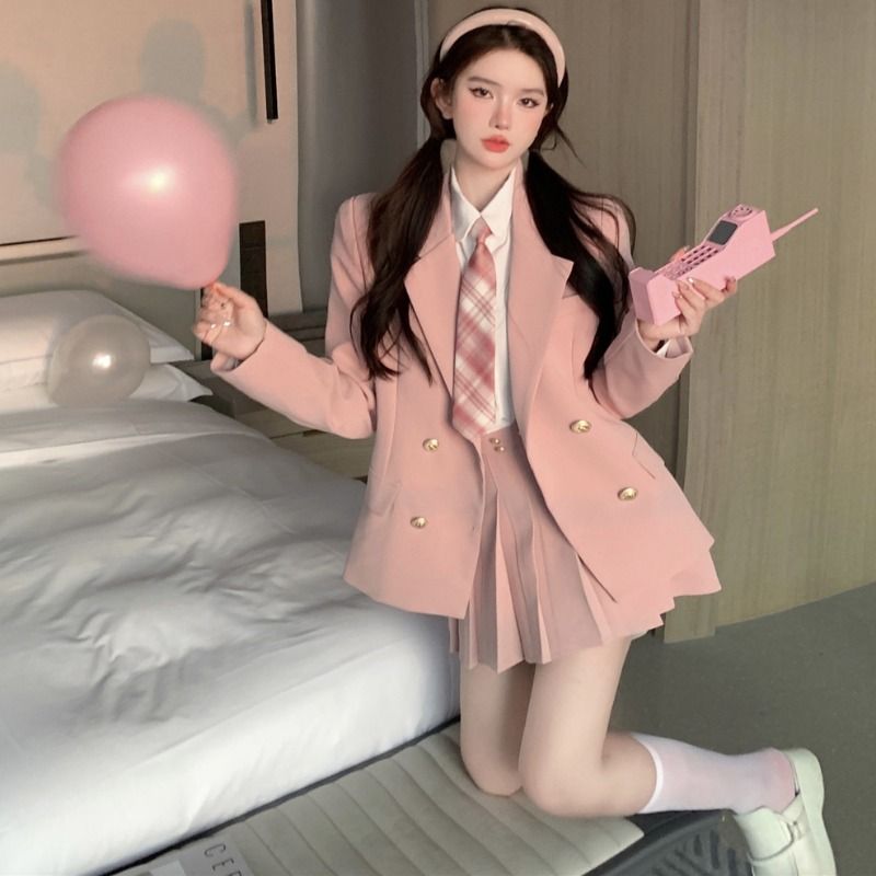 Winter Clothing Matching - Pure Desire Girls' College Style Suit