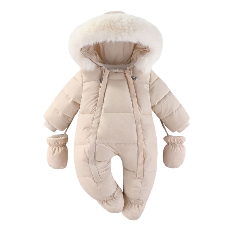 Winter Clothing Newborn - Winter Newborn Baby Romper With Gloves