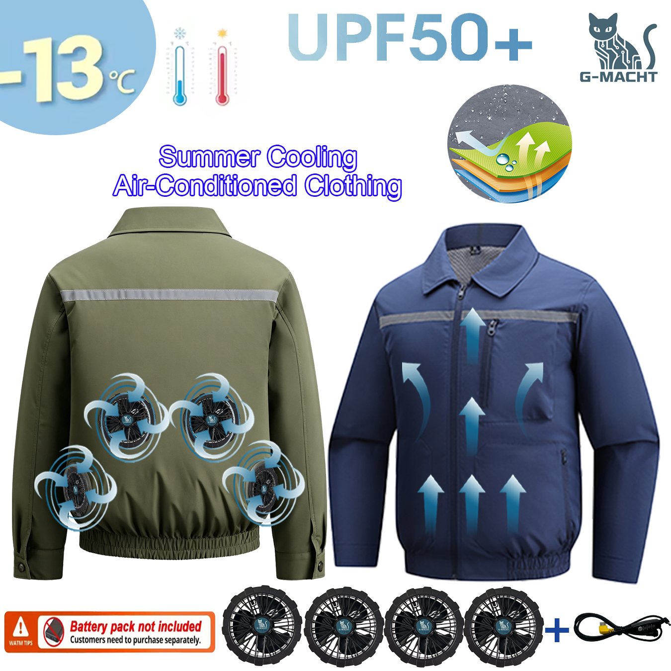 Summer 4 Fans Air Conditioning - огляд і ціна Down Vest Ultralight