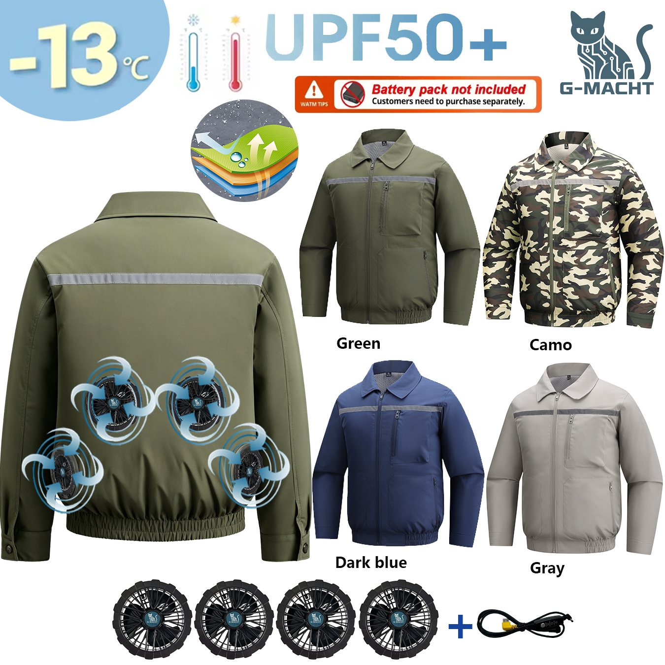 Summer 4 Fans Air Conditioning - огляд і ціна Down Vest Ultralight