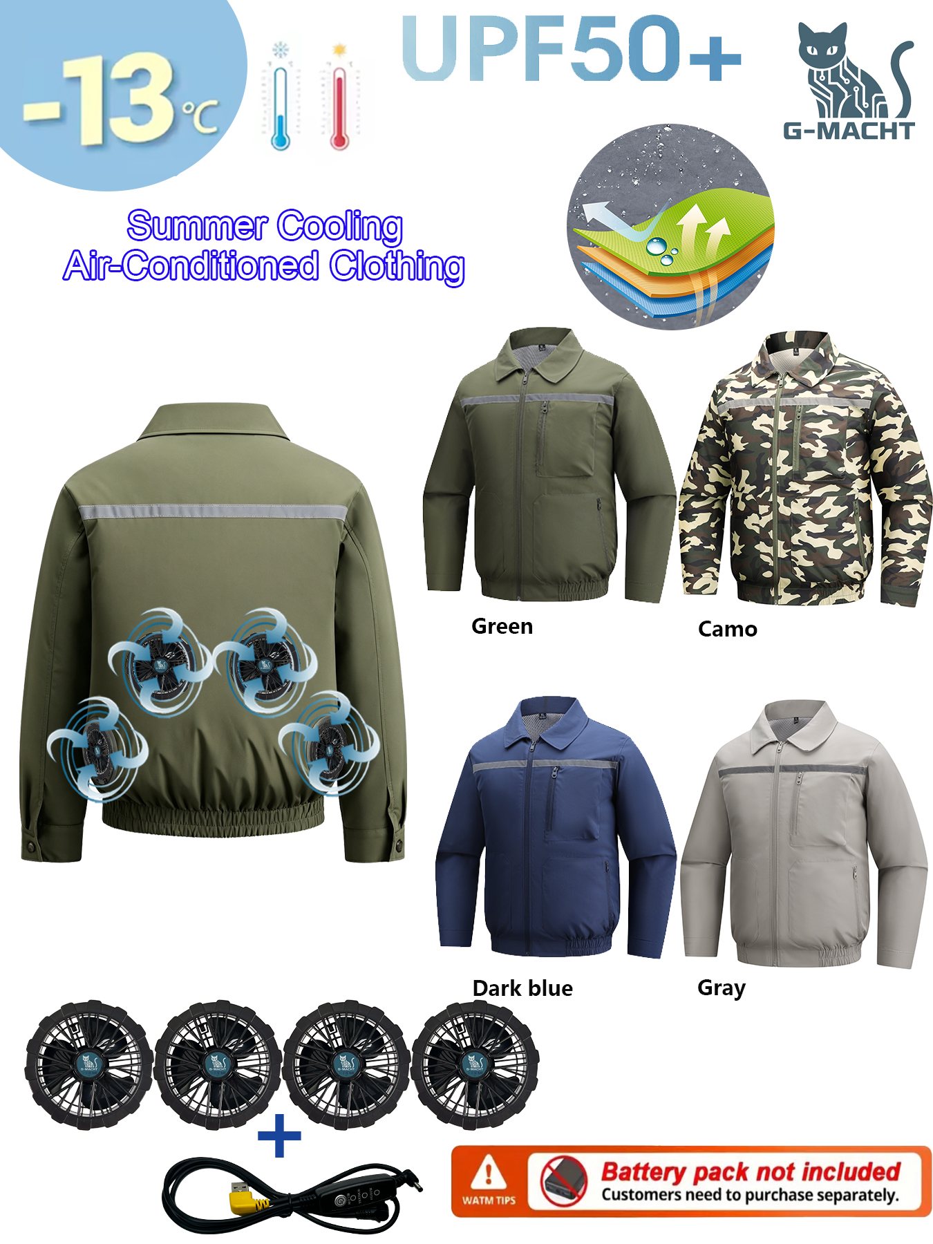 Summer 4 Fans Air Conditioning - огляд і ціна Down Vest Ultralight