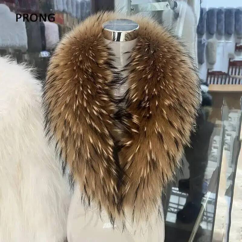 Natural Raccoon Fur Collar Rea - огляд і ціна Winter Clothing Matching