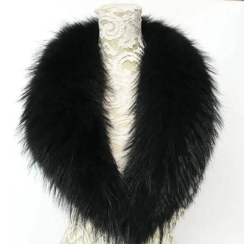 Natural Raccoon Fur Collar Rea - огляд і ціна Winter Clothing Matching