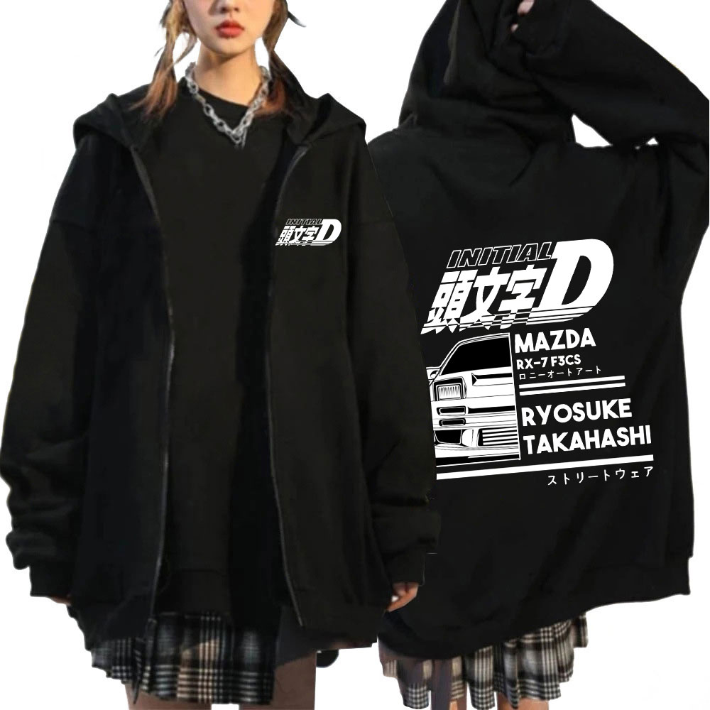 Initial D Zipper Hoodies Men's - огляд і ціна Winter Under Clothing