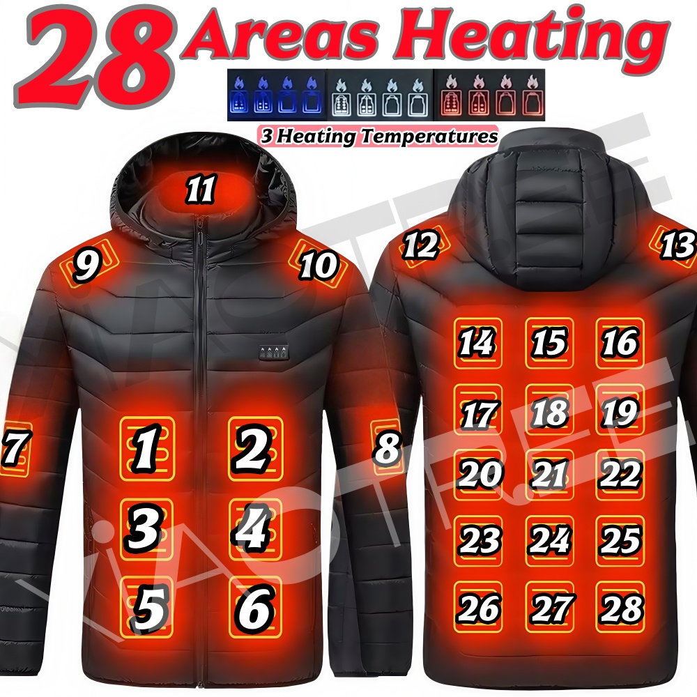28 Areas Men Women's Heating J - огляд і ціна Winter Clothing Matching