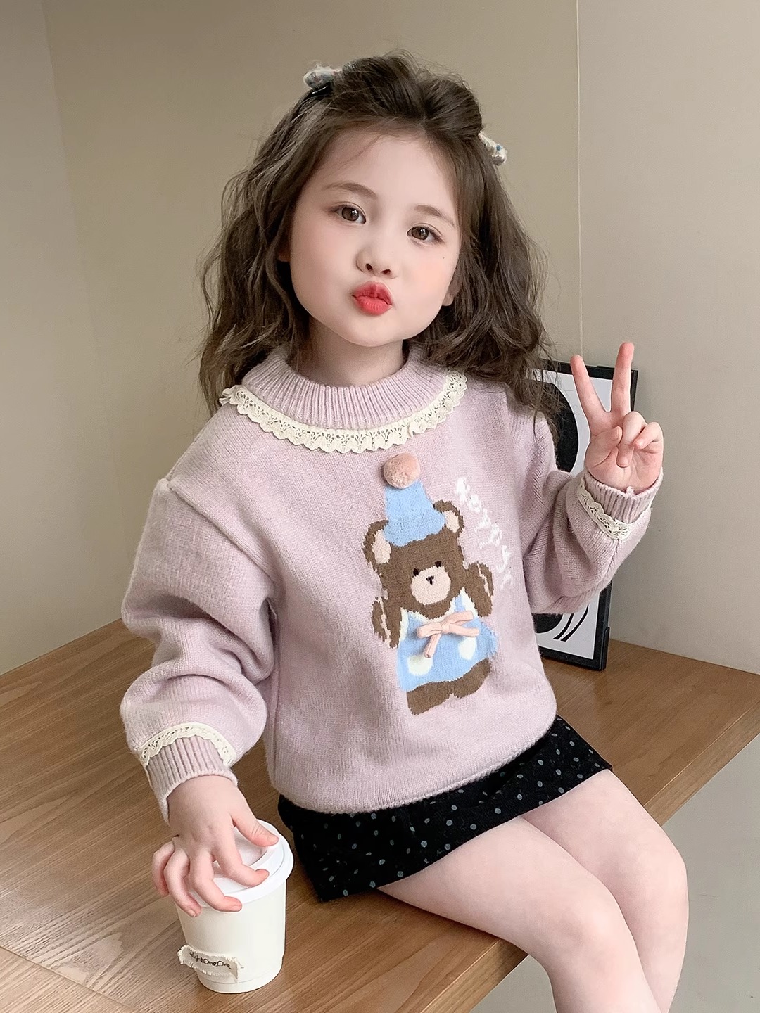 Sweet Style Bear Print Lace  G - огляд і ціна Winter Under Clothing