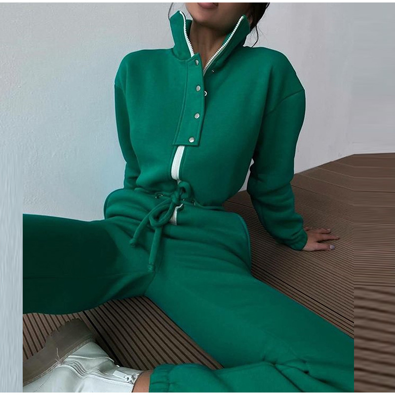 Casual Stand Collar Jumpsuits  - огляд і ціна Winter Clothing Sale