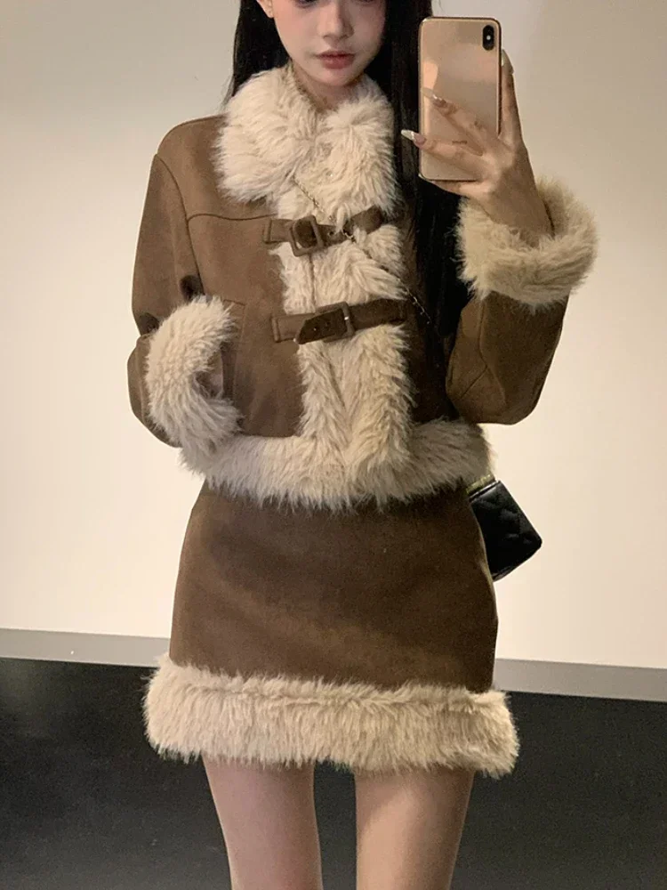 Autumn Retro Faux Fur 2 Piece  - огляд і ціна Winter Clothing Sale